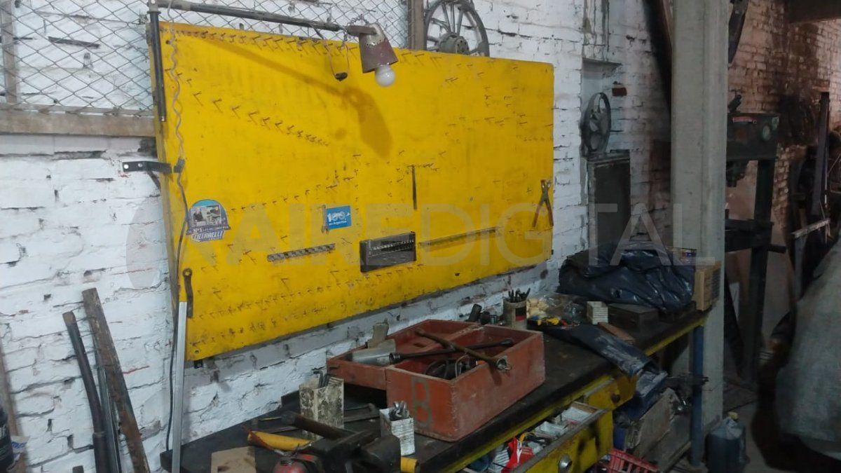 Así quedó un tablero de herramientas tras el robo.&nbsp;