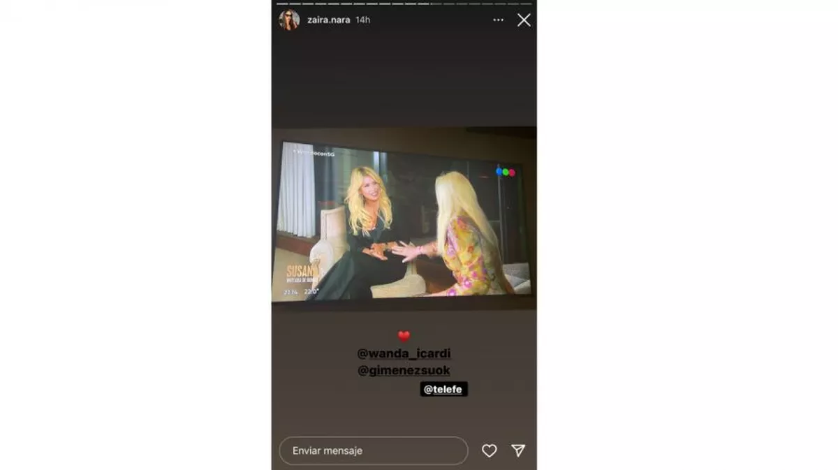 El apoyo de Zaira Nara a Wanda en la entrevista de Susana. 