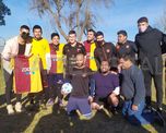 Lértora y Garcés compartieron la tarde con el plantel de Los Búhos.&nbsp;