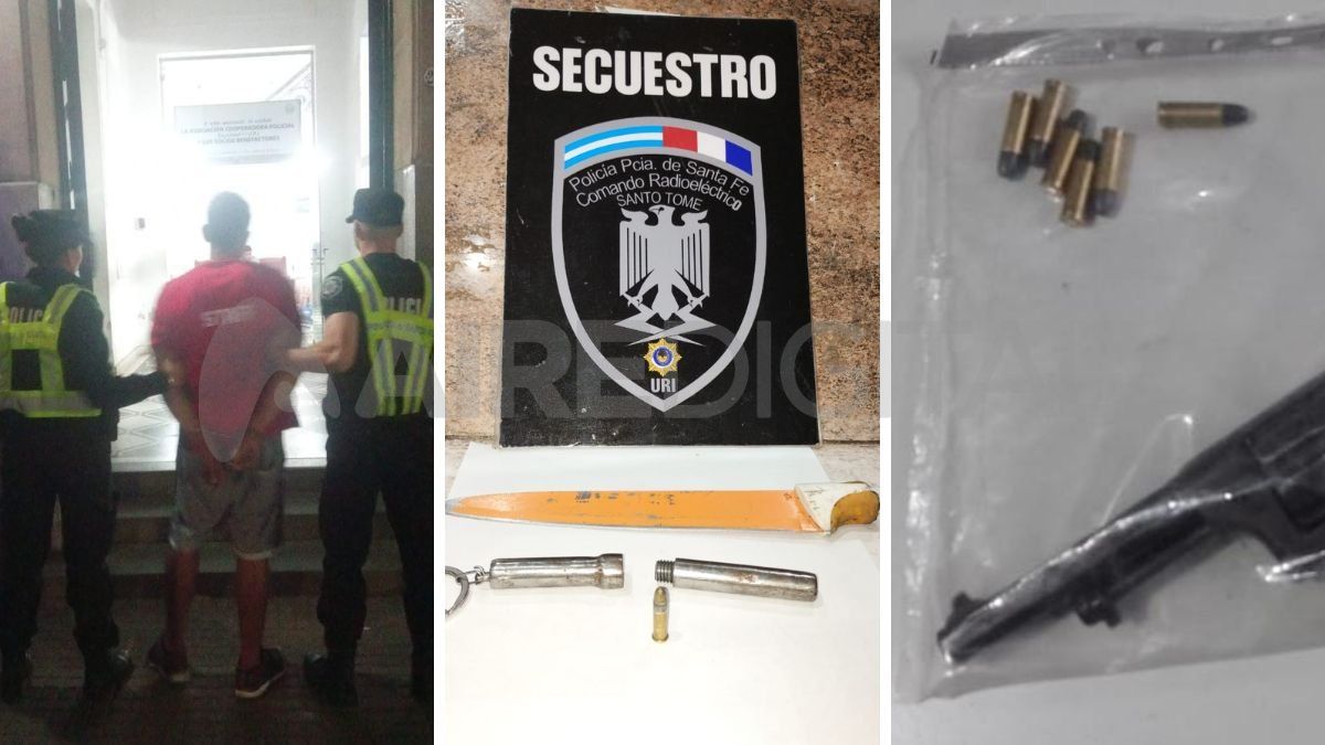 Santo Tomé: un hombre detenido con dos armas a pocas cuadras de las cinco esquinas