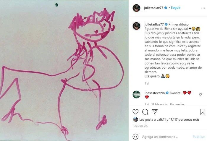 La emoción de Julieta Díaz. 