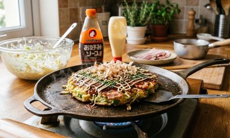 Qué es el okonomiyaki y cómo hacerlo en casa en 6 pasos. Qué es el okonomiyaki y cómo hacerlo en casa en 6 pasos.