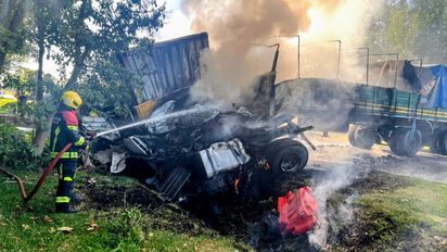 Accidente fatal en la ruta 33: murió un hombre tras un choque frontal de camiones en Zavalla