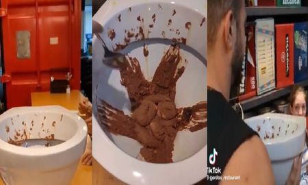 El viral más asqueroso: sirven helado de chocolate en un inodoro El viral más asqueroso: sirven helado de chocolate en un inodoro