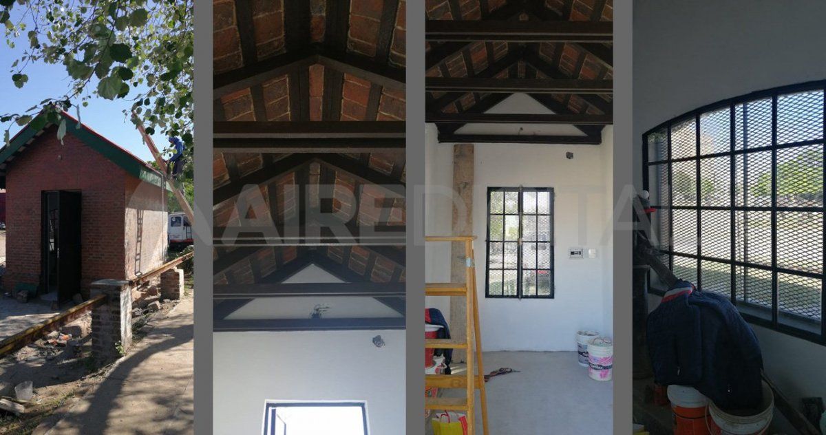 El cabín ferroviario de calle Dr. Zavalla fue reparado y será utilizado por la feria La Baulera.