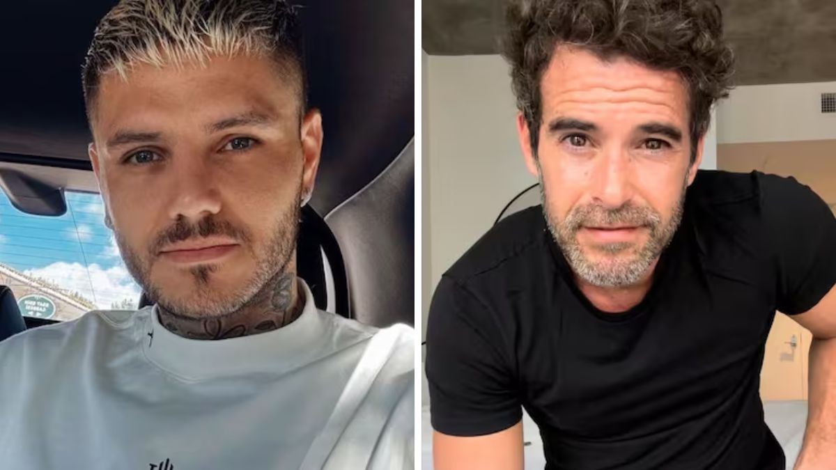 Nicolás Cabré y Mauro Icardi vivieron un agradable momento en familia en el entrenamiento de Rufina