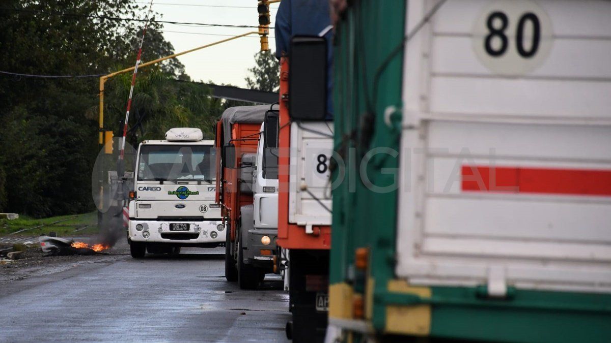 Im&aacute;genes del paro en Punta Alvear, Cargil.&nbsp;