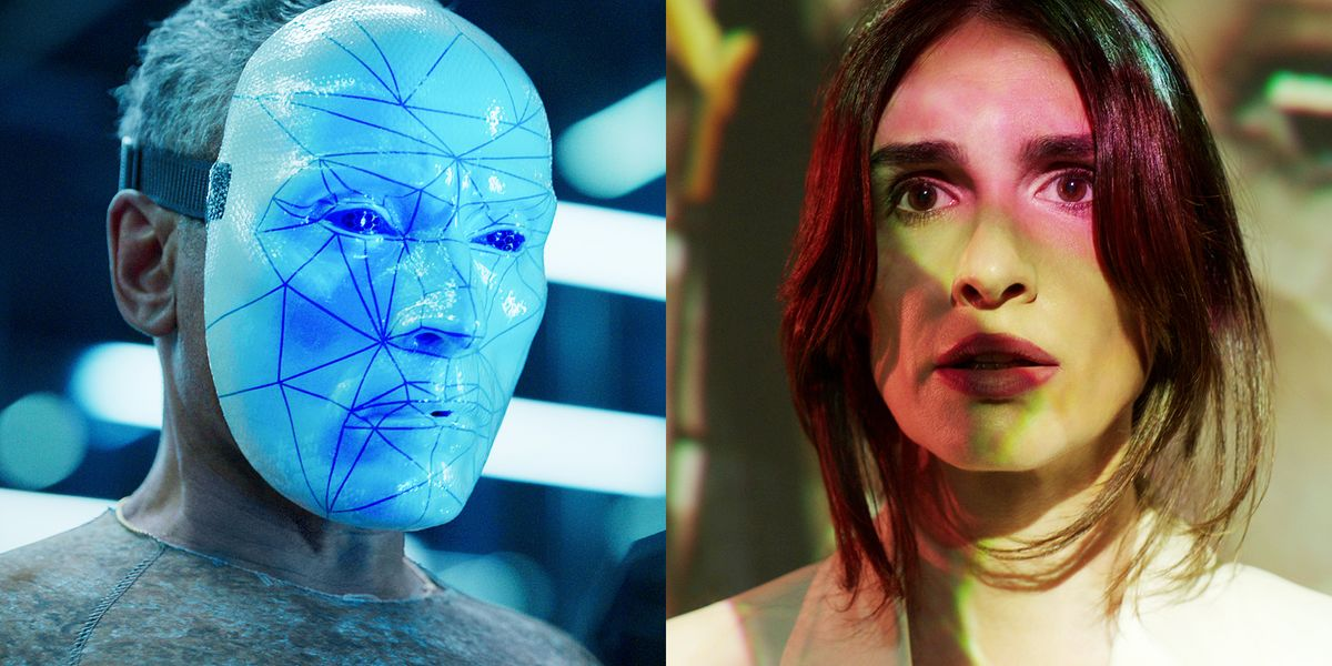 El tipo de m&aacute;scara que usaron los ladrones para robar en el banco. Captura de "Caleidoscopio", Netflix.