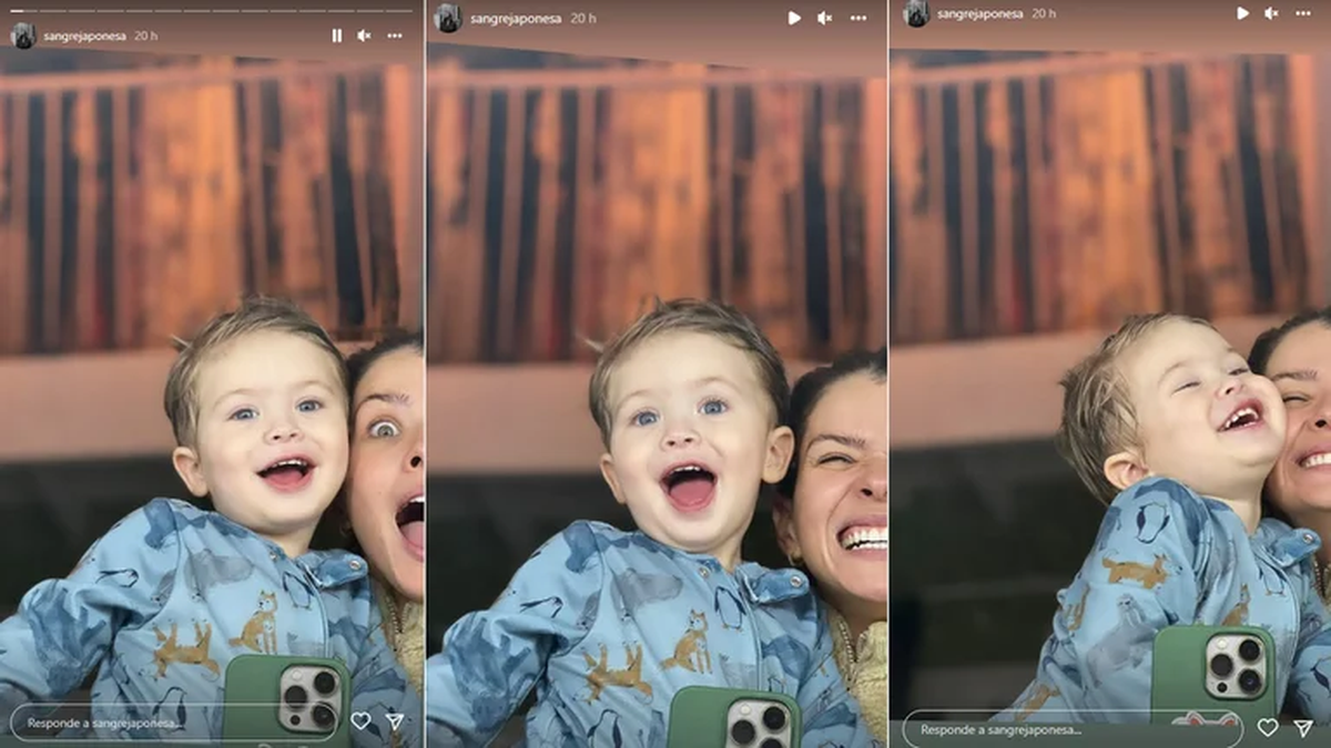 Su hijo Amancio sorprendió con su parecido a su mamá.