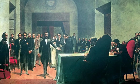 En 1853, los diputados de las provincias —con excepción de Buenos Aires— se congregaron en suelo santafesino. En 1853, los diputados de las provincias —con excepción de Buenos Aires— se congregaron en suelo santafesino.
