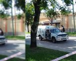 La escena del crimen. El momento en que personal policial realizó las tareas de rigor. La escena del crimen. El momento en que personal policial realizó las tareas de rigor.