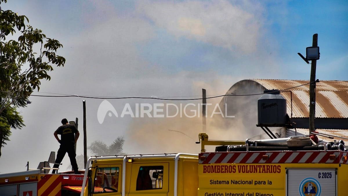 Incendio en un galpón de Cliba en el norte de la ciudad