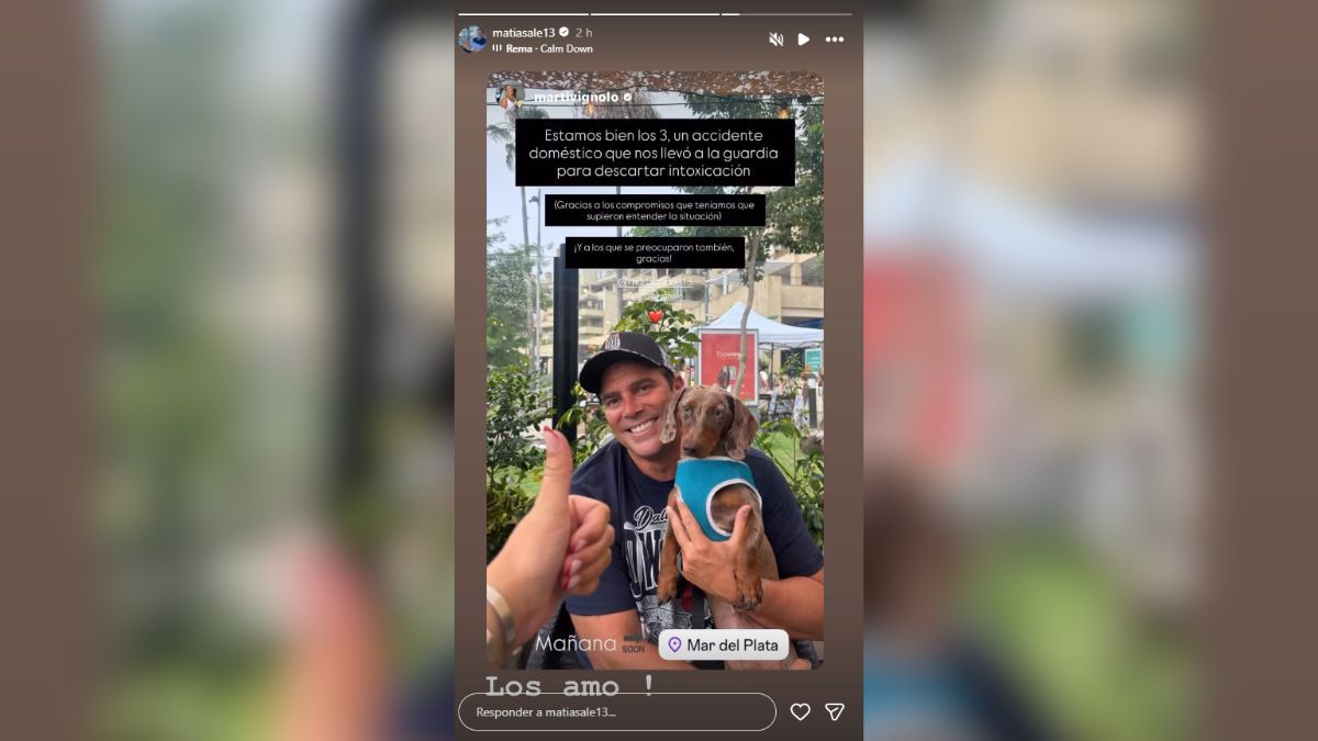 Martina Vignolo aseguró que ella y Matías Alé se encuentran fuera de peligro. Martina Vignolo aseguró que ella y Matías Alé se encuentran fuera de peligro.