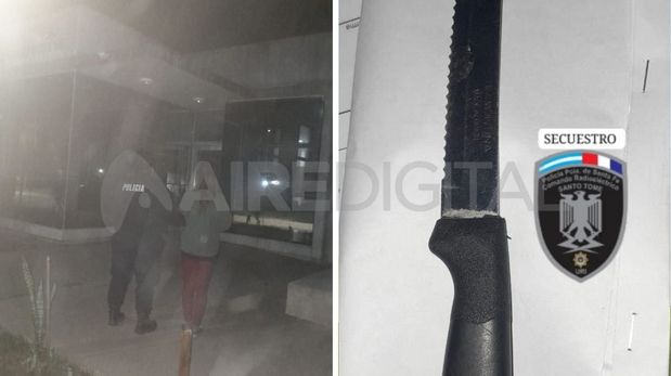 Cuatro detenidos y tres cuchillos secuestrados en Santa Fe y Santo Tomé