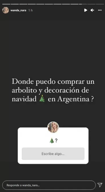 Wanda Nara pidió canje de arbolito de Navidad con disimulo.