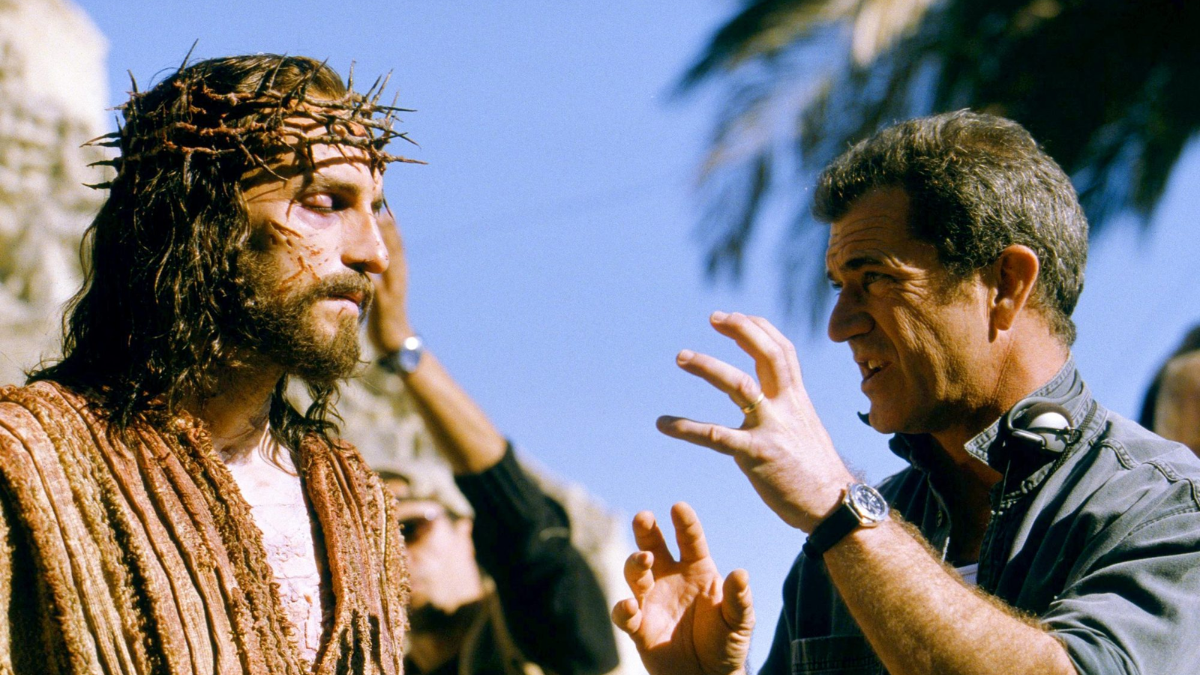 Mel Gibson en el set de