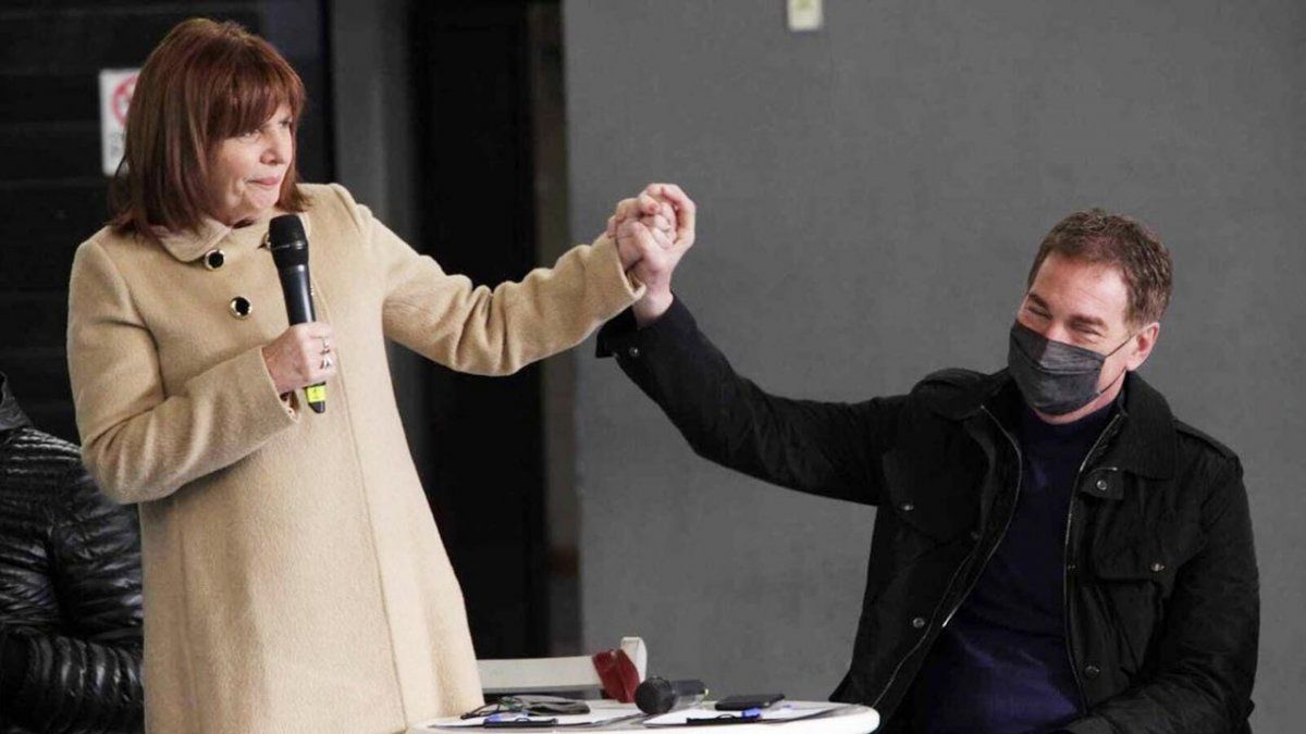 Diego Santilli y la presidenta del PRO, Patricia Bullrich.