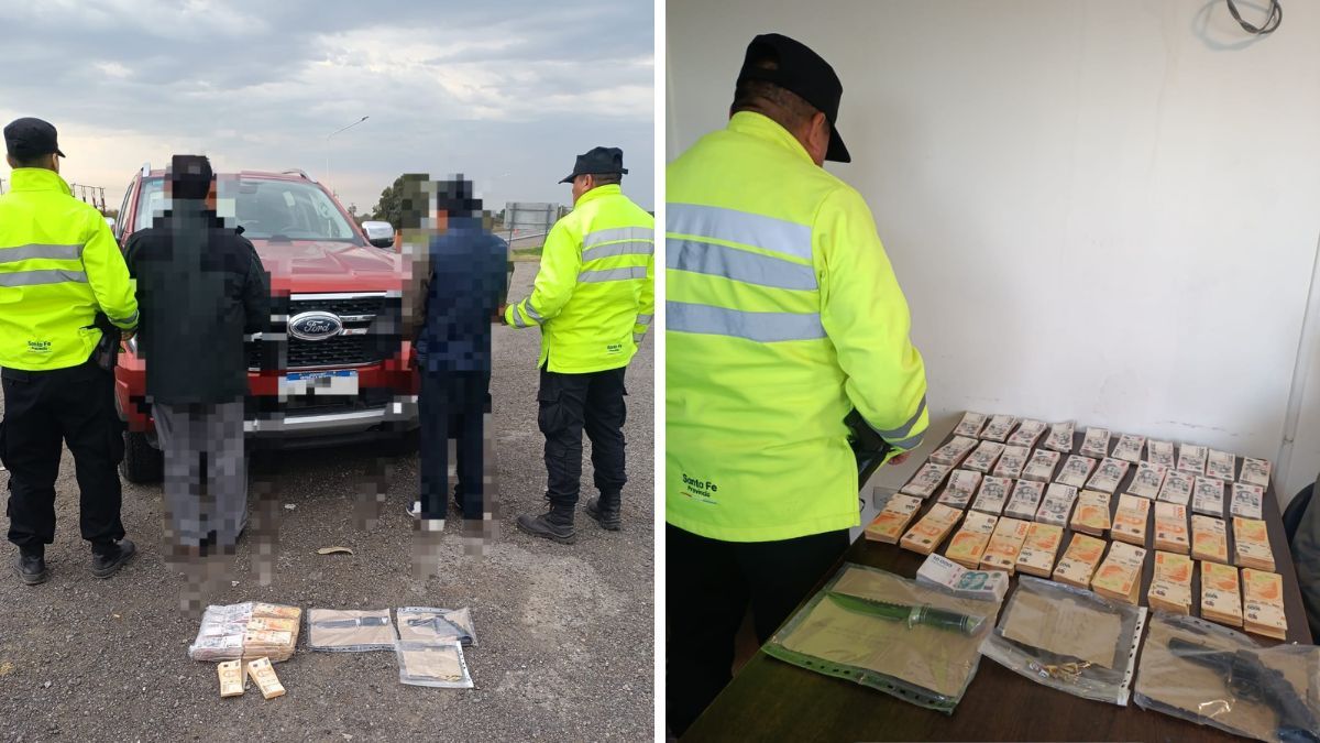 Dos hombres fueron detenidos en la autopista a la altura del peaje con Sauce Viejo.
