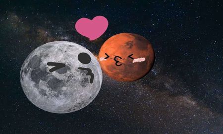 Un beso cósmico entre la Luna y Marte despedirá el 2021 Un beso cósmico entre la Luna y Marte despedirá el 2021