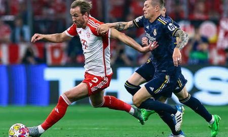 Harry Kane y Toni Kroos, en Bayern 2 vs. Real Madrid 2 en la primera semifinal de Champions League. Harry Kane y Toni Kroos, en Bayern 2 vs. Real Madrid 2 en la primera semifinal de Champions League.
