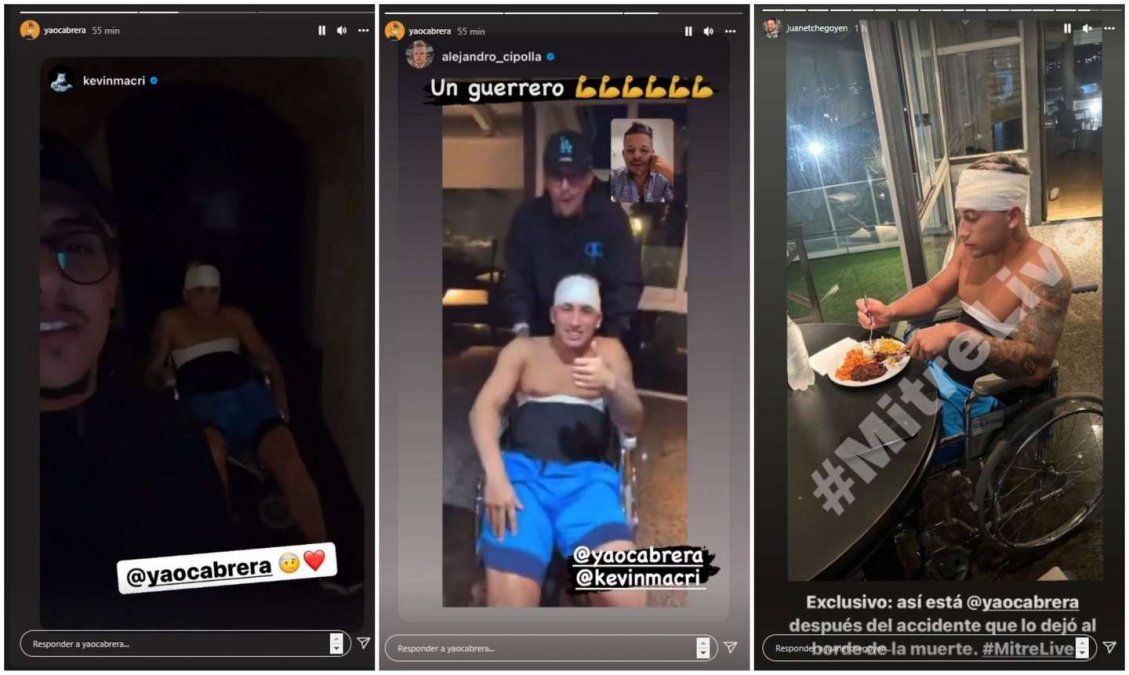 Yao Cabrera se cayó de un tercer piso en Córdoba y se salvó de milagro.