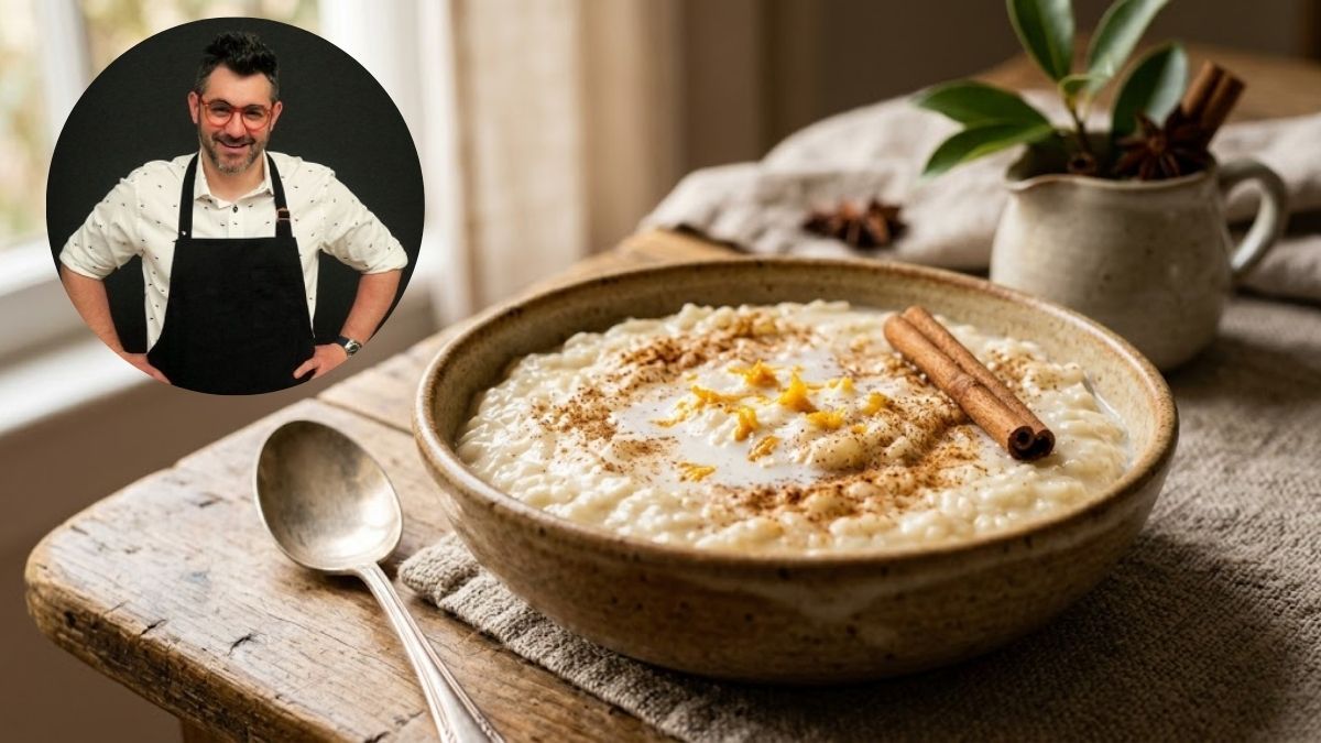 El chef Juan Braceli compartió su receta de arroz con leche.