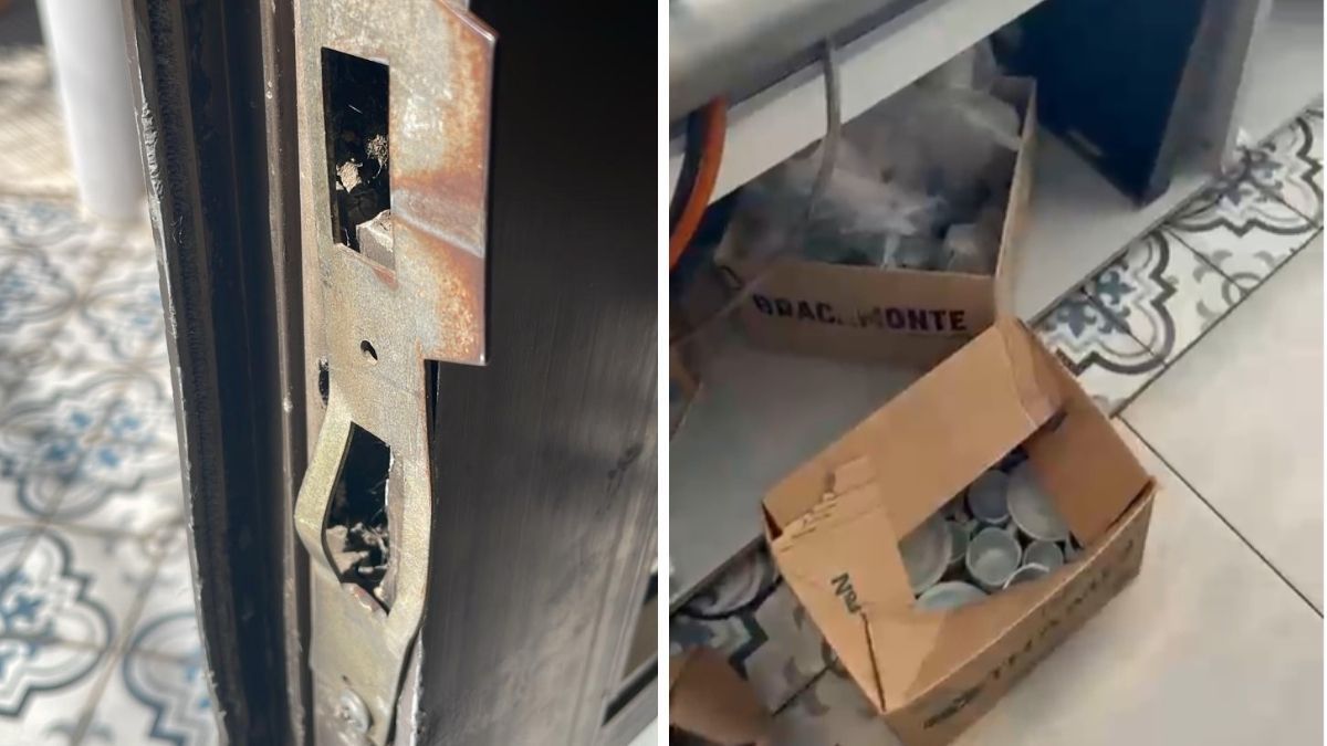Barretearon la cerradura y lograron entrar al interior de la heladería. Barretearon la cerradura y lograron entrar al interior de la heladería.