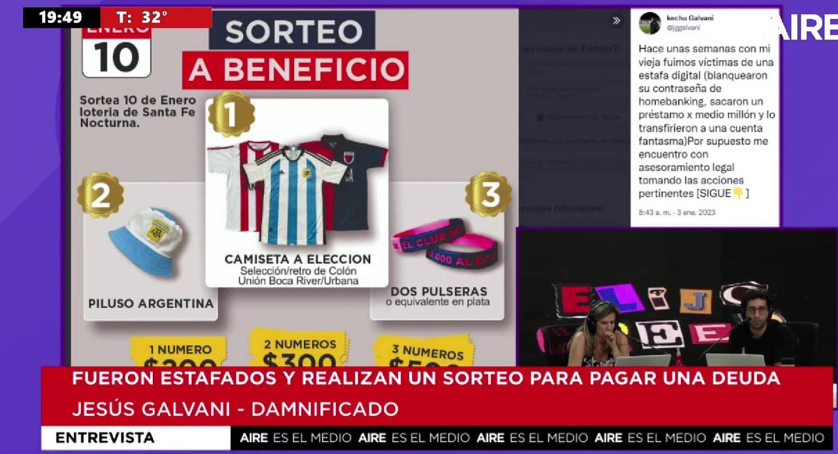 Una familia santafesina fue víctima de un ciberdelito y realizan un sorteo para poder pagar una importante suma en pesos.