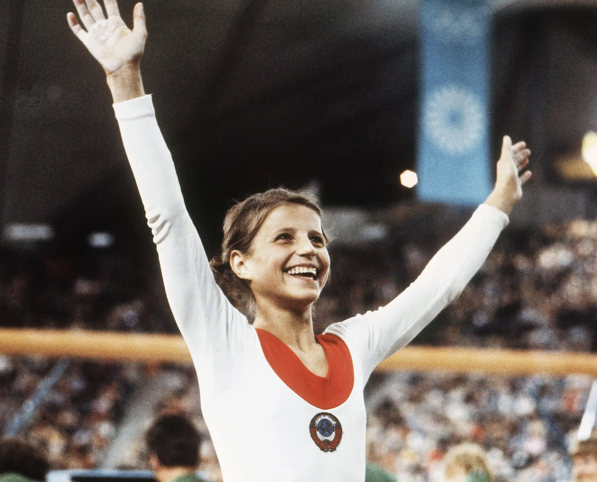 Olga Korbut en los Juegos Olímpicos de Munich. Olga Korbut en los Juegos Olímpicos de Munich.