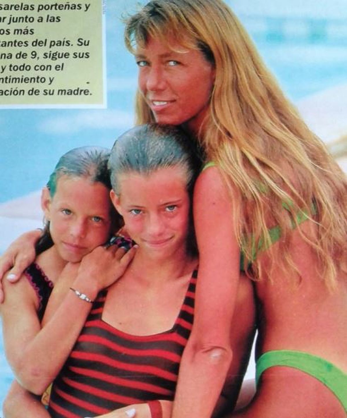 Claudia Neumann junto a sus dos hijas, Nicole y Geraldine. Claudia Neumann junto a sus dos hijas, Nicole y Geraldine.