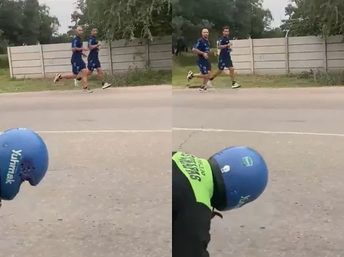 Javier Mascherano salió a correr en las inmediaciones del campo de entrenamiento de la Sub 20 cuando un hombre chocó al querer saludarlo.