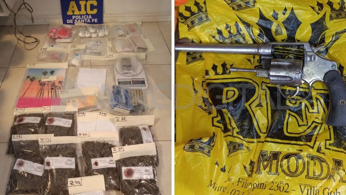 Incautaron marihuana y cocaína fraccionada además de armas de fuego. Incautaron marihuana y cocaína fraccionada además de armas de fuego.