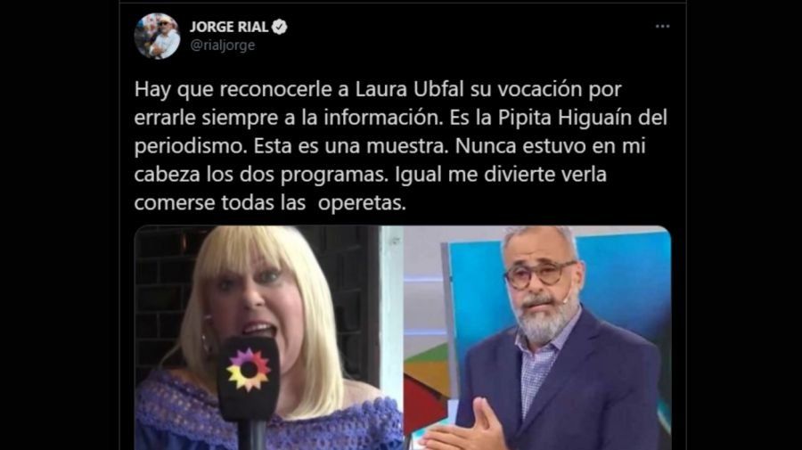 La burla de Jorge Rial a Laura Ubfal