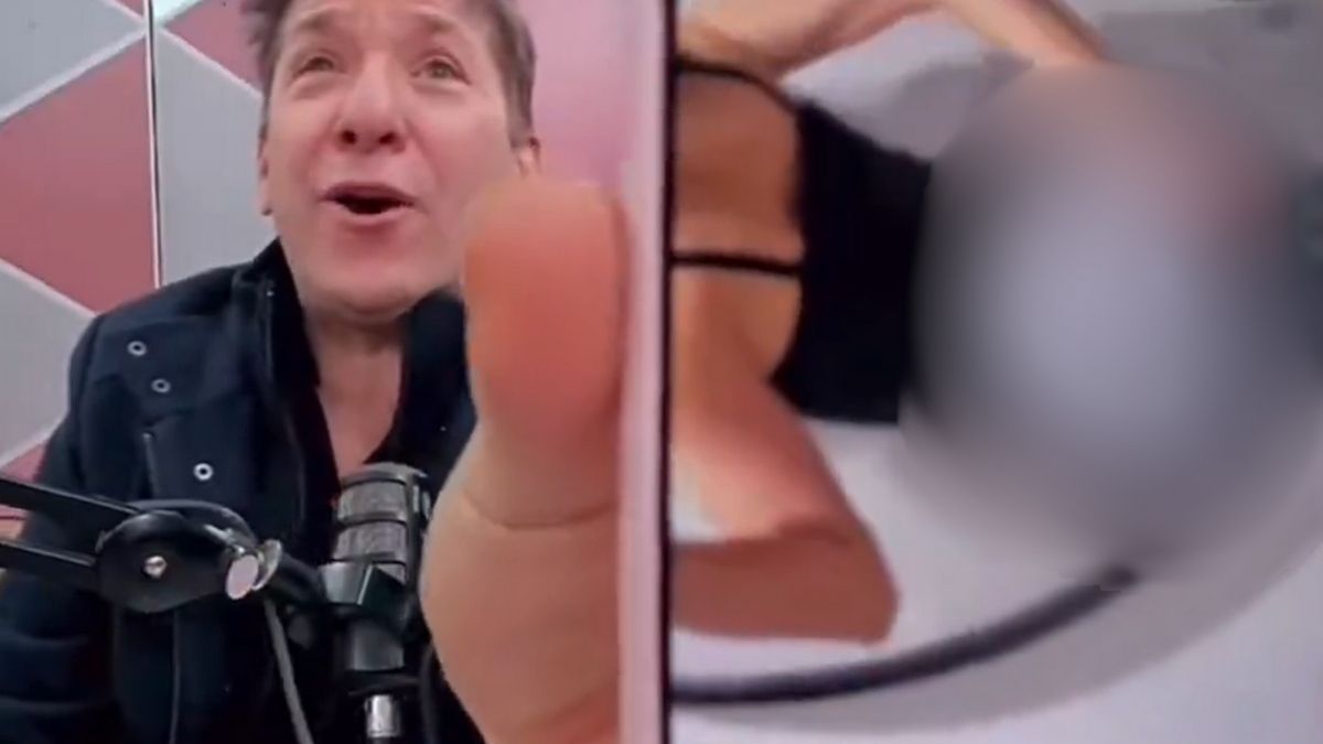 Gastón mostró un video privado al aire. 