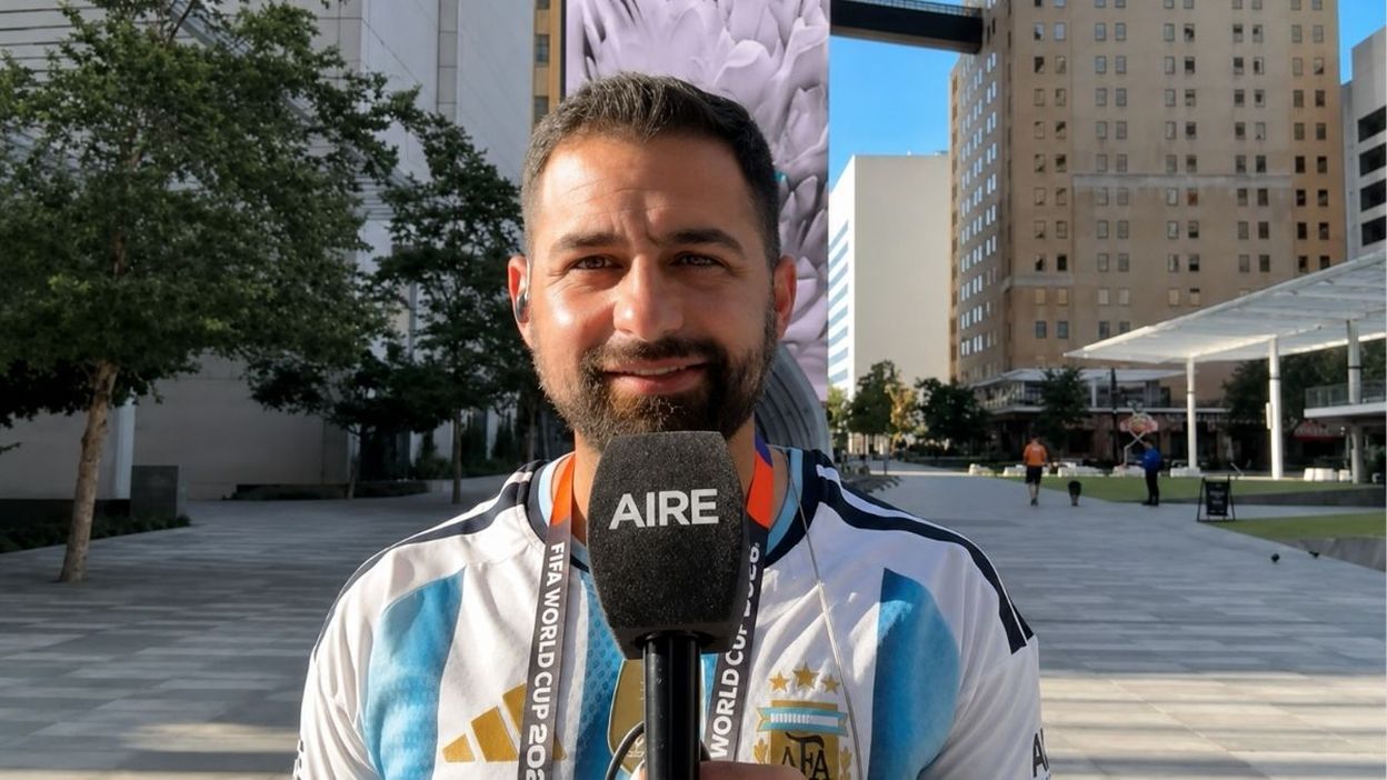 El enviado especial de AIRE, Adriel Driussi y Luciano Barroso, ya está presente en Dallas para seguir paso a paso a la Selección Argentina