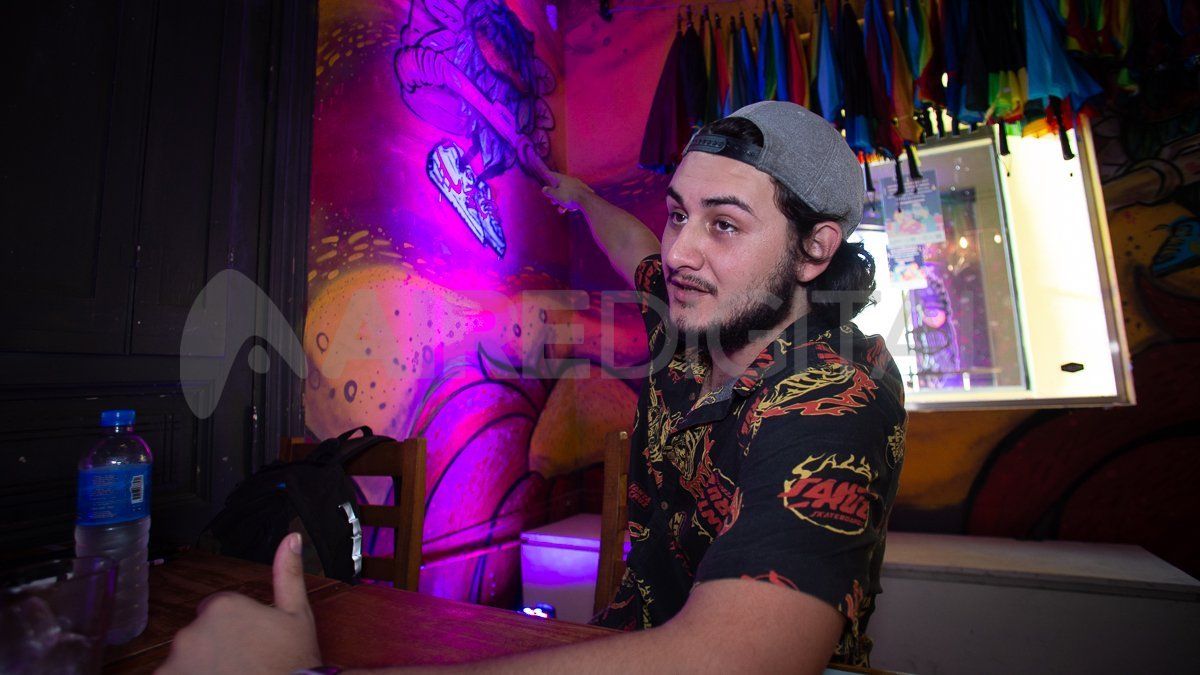 En el interior del bar 