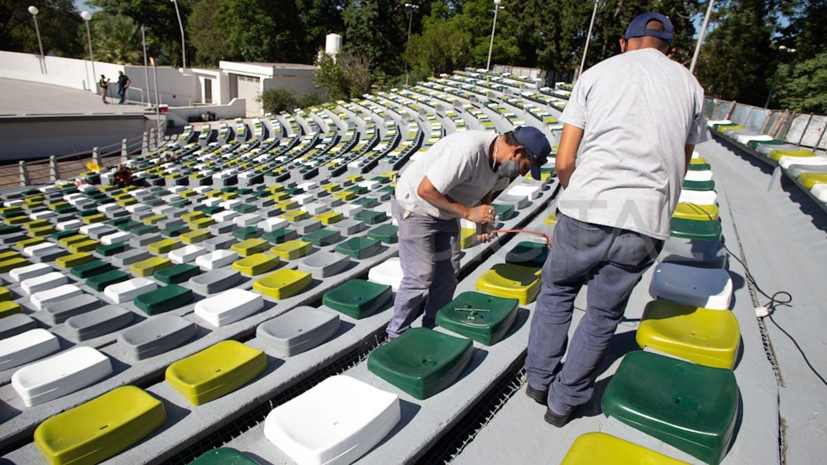 Obras en el Anfiteatro Parque del Sur.