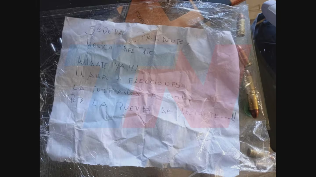 La amenaza que sufrió la presidenta del equipo que milita en el Federal A. (Foto: Gentileza Mónica Del Río). La amenaza que sufrió la presidenta del equipo que milita en el Federal A. (Foto: Gentileza Mónica Del Río).