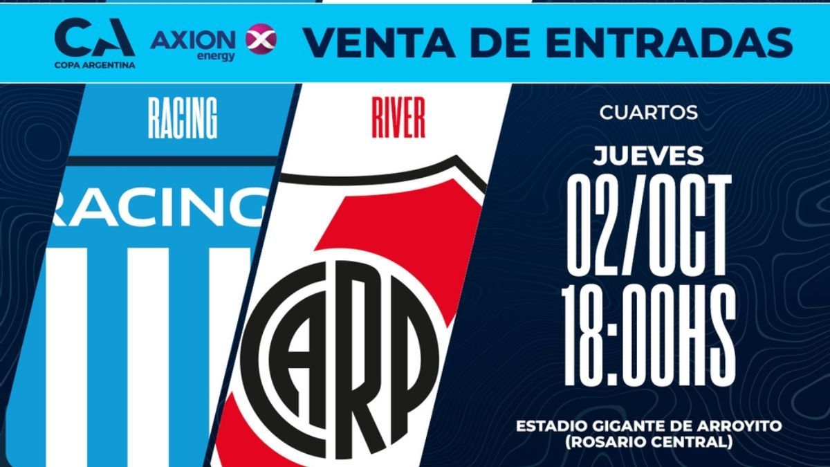 River y Racing preparan su viaje a Rosario: así será la venta de entradas para Copa Argentina. River y Racing preparan su viaje a Rosario: así será la venta de entradas para Copa Argentina.