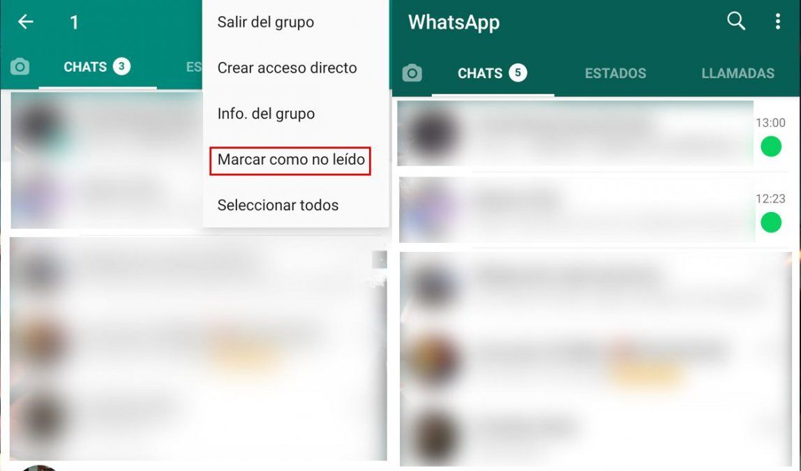 Aprendé a marcar los mensajes de WhatsApp como no leídos. 