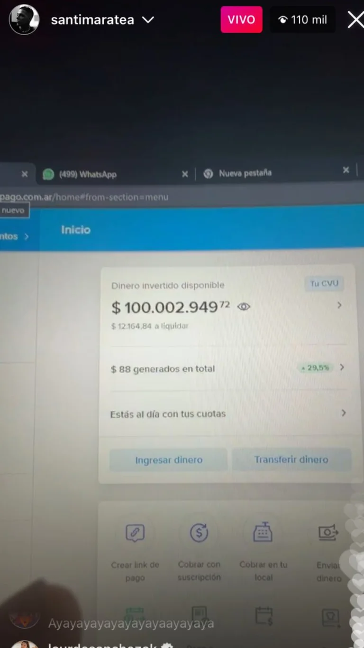 Santi Maratea comenz&oacute; una colecta para ayudar a combatir los incendios en Corrientes.