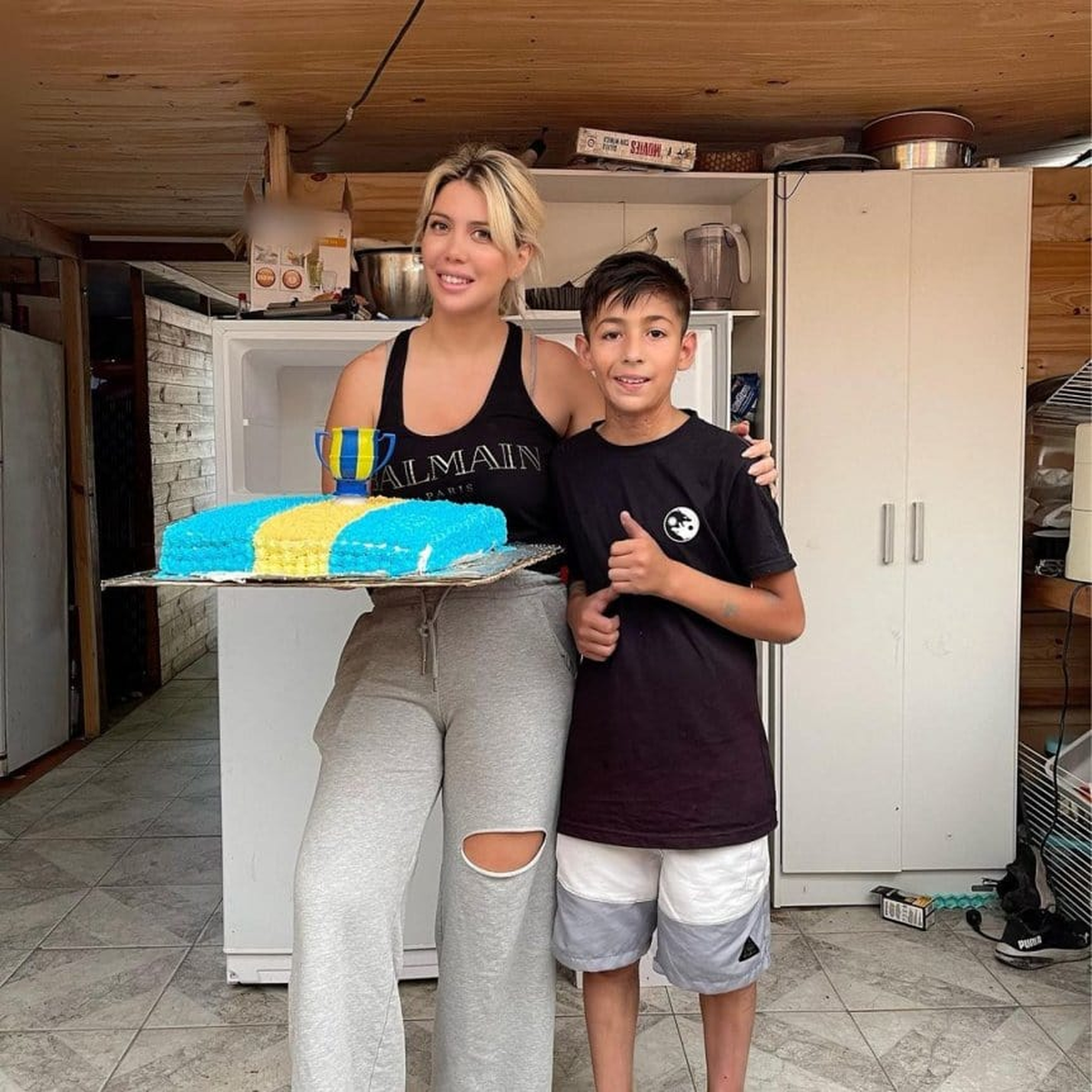 Wanda Nara y Joaqu&iacute;n Nahuel N&uacute;&ntilde;ez.