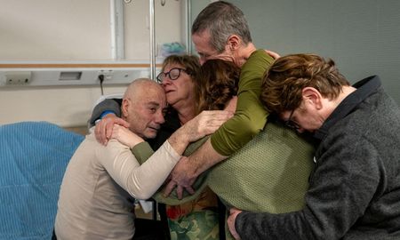 Fernando Simon Marman y Louis Hare, dos rehenes israelíes liberados el 12 de febrero de 2024. Fernando Simon Marman y Louis Hare, dos rehenes israelíes liberados el 12 de febrero de 2024.