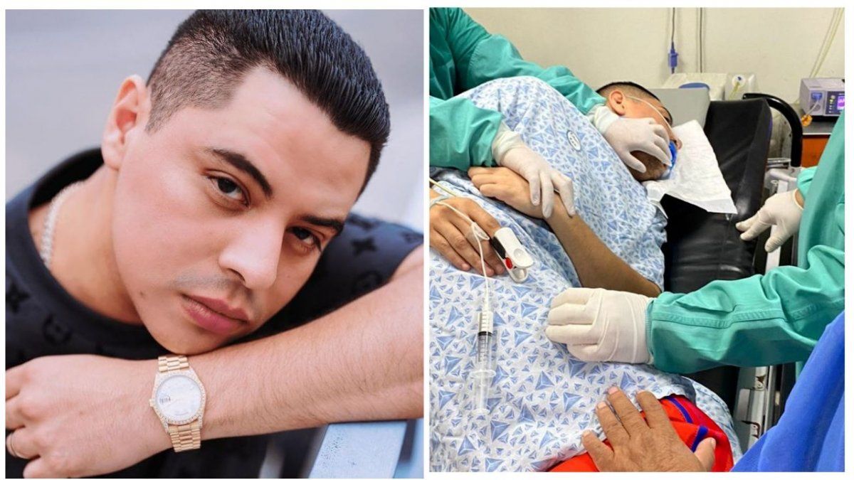 Una foto del vocalista en el hospital