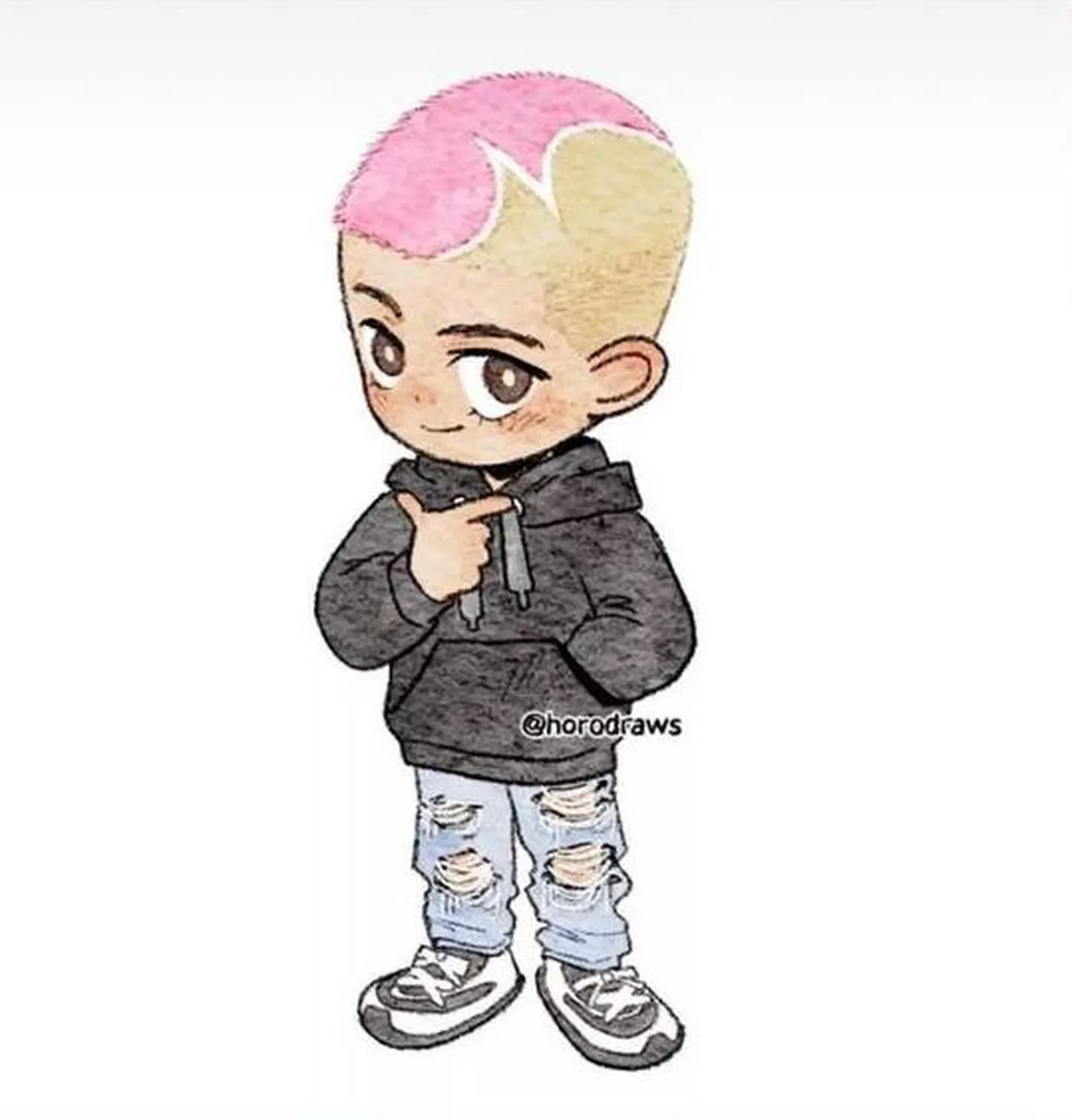 El dibujo de Thiago Medina que se viralizó en las redes. (Foto: Instagram/@thi4go_km).