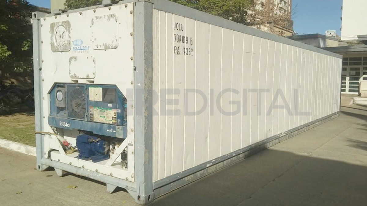 El móvil de Aire de Santa Fe mostró las imágenes del contenedor refrigerado.