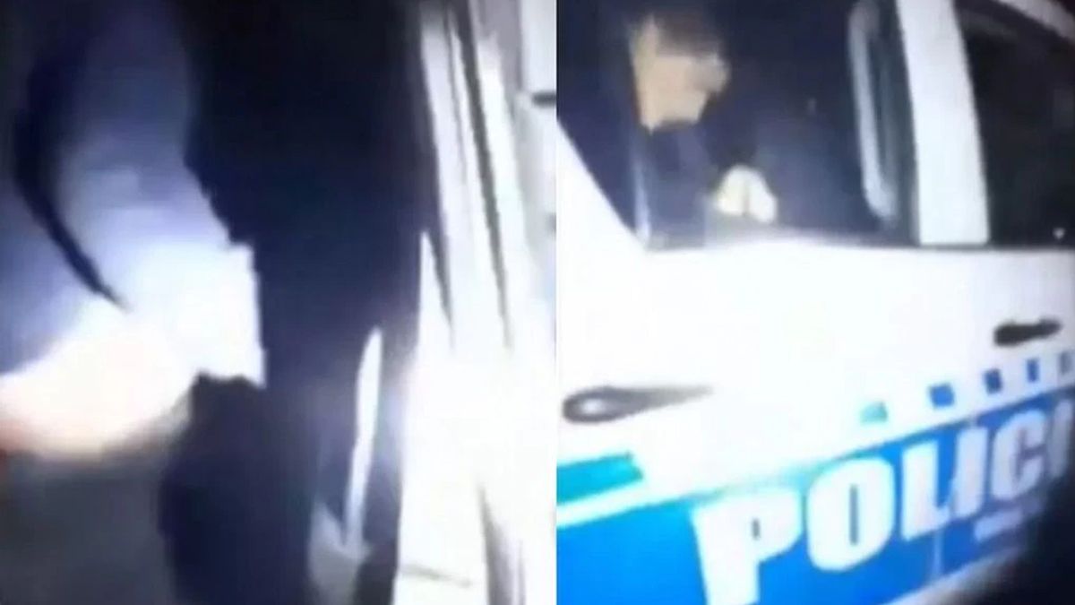 La cartera de seguridad informó que en ese video se observa un móvil policial perteneciente al parque automotor de División 911 de la localidad con agentes y una joven de 16 años adentro.