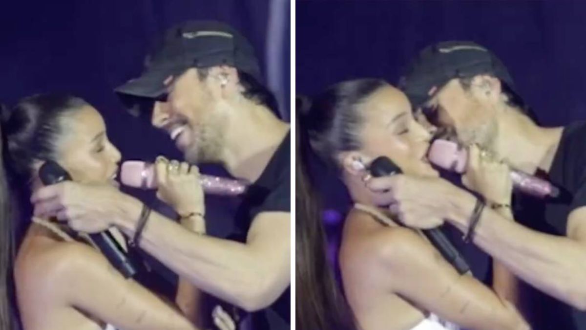 Enrique Iglesias incomodó a Emilia Mernes en el escenario.