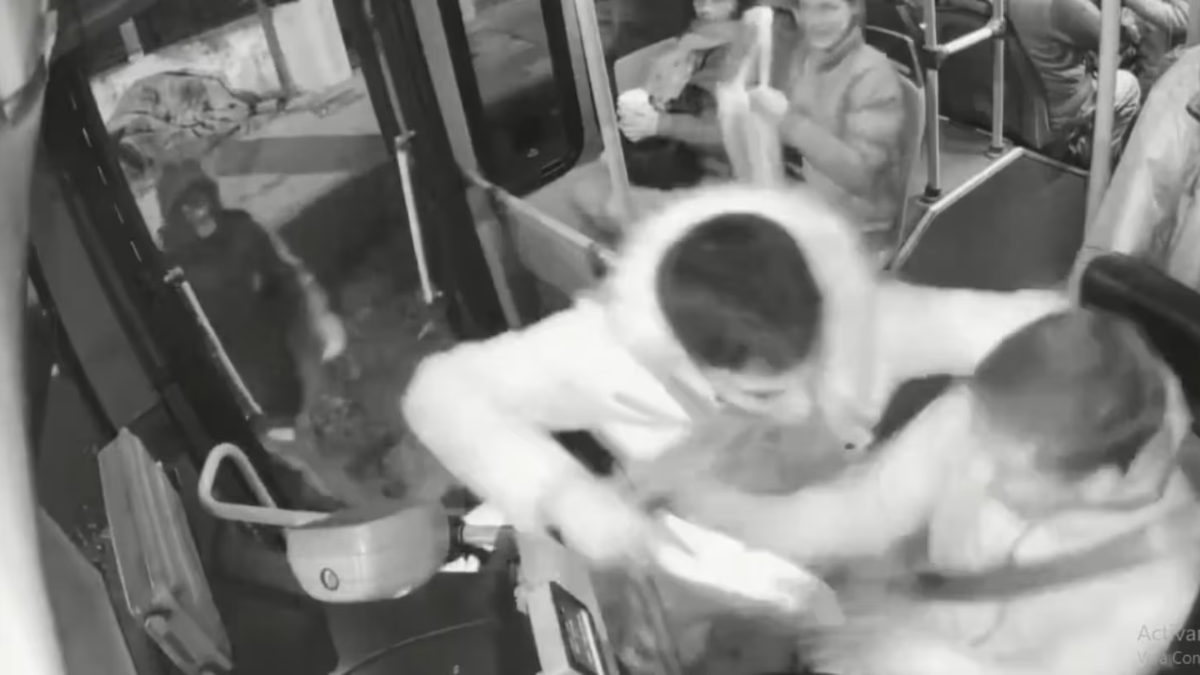 Una mujer salvó a un colectivero de ser apuñalado por un ladrón en Lanús.