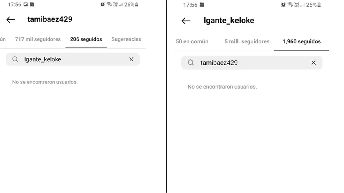 Tamara Báez y L-Gante dejaron de seguirse en las redes.